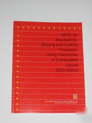 Dipping and coating processes for flammable... nfpa 34