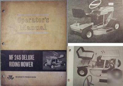 Massey ferguson 24S deluxe riding mower operator manual