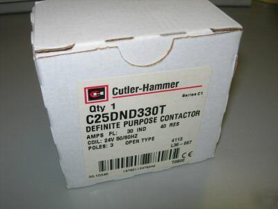 New cutler-hammer C25DND330T definite purpose contactor