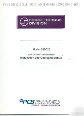 Pcb piezotronics 200C20 installation & operating manual