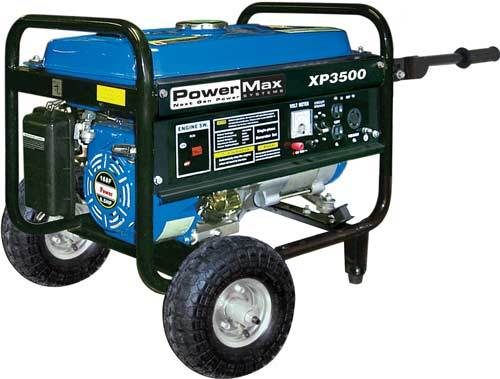 Portable 3500 watt gas generator 120V/240VAC & 12VDC