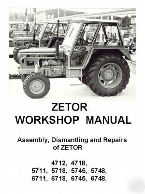 Zetor workshop manual 4712,4718,5711,5718,etc all on cd