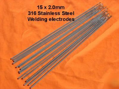  stainless steel welding electrodes 316 (15 pack)