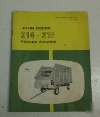 John deere 214 & 216 forage wagon operator's manual