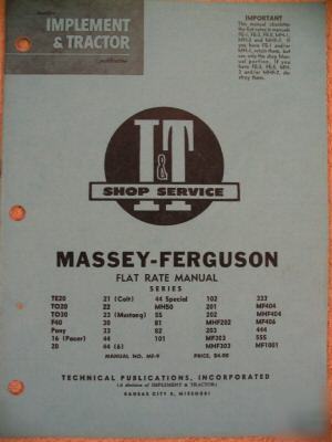 Massey ferguson TE20 TO20 TO30 F40 pony 16 pacer 20 21