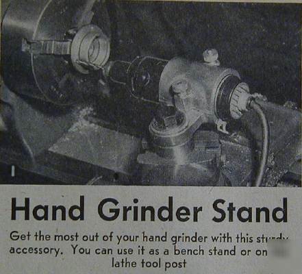 Tool-post grinder stand for dremel how-to build plans