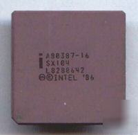 A80387-16B _ intel coprocessor chip, gold pins