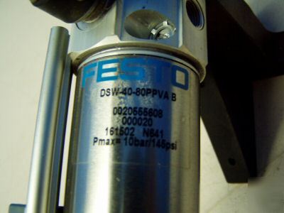 Festo pneumatic cylinder m/n: dsw-40-80PPVA b - used