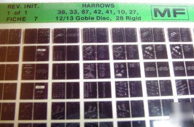 Massey ferguson 10-67 harrow parts book microfiche mf