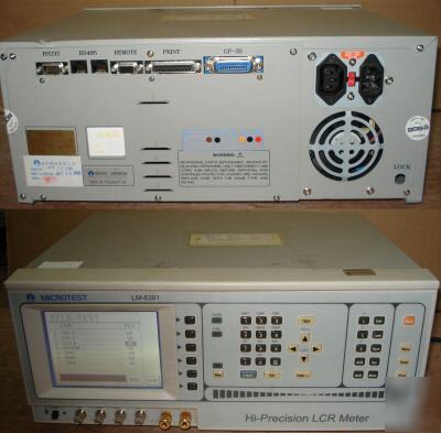 Microtest lm-6381 hi-precision lcr meter