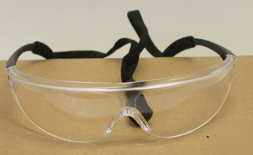 New 10 willson wrap around safety glasses w/ cord