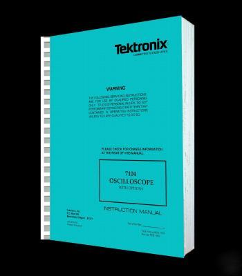 Tektronix tek 7104 service manual paper reprint + cd