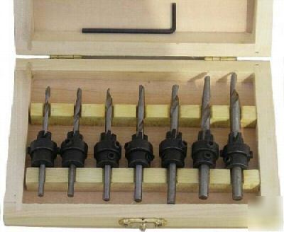1- countersink 22-pc drill bit set woodworking tools