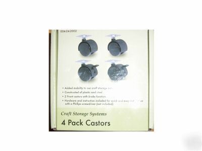 Craft storage systems 4 pack casters