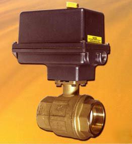 Electric actuated brass 2 way ball valve 3/8