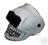 Hoodlum white skull welding helmet- HODHM100SK