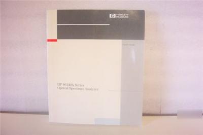 Hp 86140A optical spectrum analyzer user's guide manual