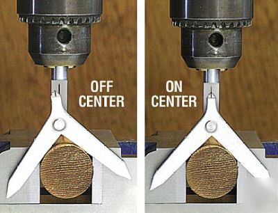 New center finder gauge for drill press chuck bar vise