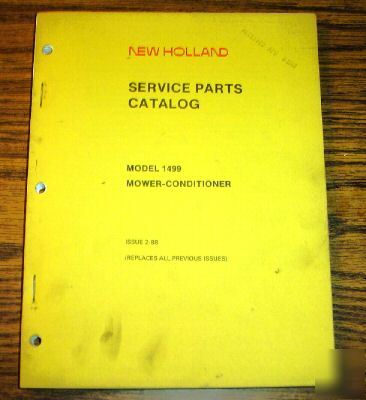 New holland 1499 mower conditioner parts catalog manual