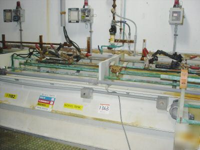 Nickel plating line, high density polypropylene tanks