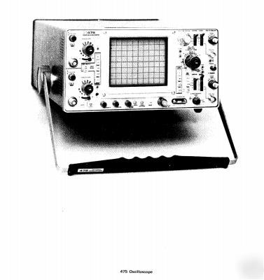 Tektronix 475 oscilloscope: repair, 5 manual cd, 697 pp