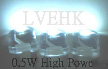 1000P 8MM highpower 0.5W strawhat white led 100KMCD140Â°