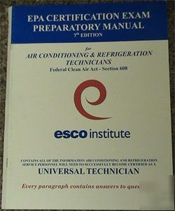 Esco epa 608 certification exam prep manual r 22 r-22