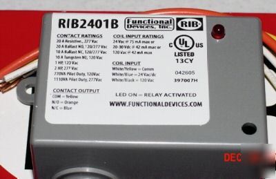 Functional devices RIB2401B 20 amp relay in a box, 