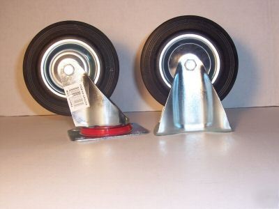 4PC 5'' 2 fixed and 2 swivel caster wheels 