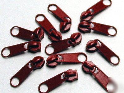 #5 nylon coil zipper sliders long (519) dark red 100PCS
