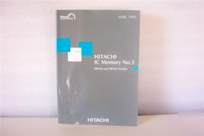 Hitachi ic memory no. 3 dram & dram module manual