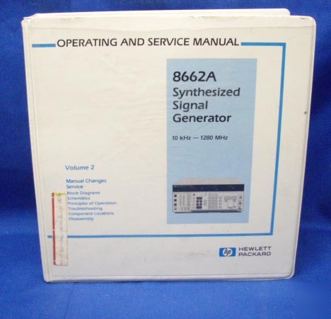 Hp 8662A synth signal generator op & service manual V2