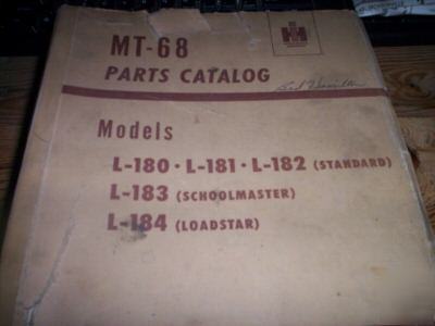 International truck mt-68 parts/catalog manual l-180-84