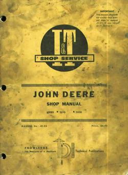 John deere shop manual i&t series 2510 2520 tractor