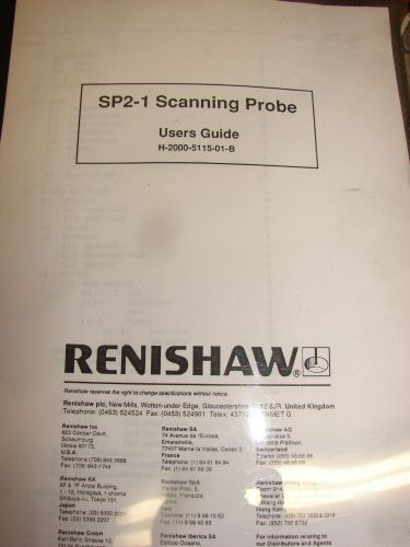Renishaw digitizer SP2-1 scan probe trace cam wow 