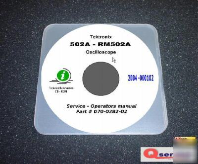 Tektronix tek 502A / RM502A service - ops manual cd ++