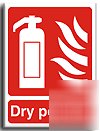 Dry powder fire sign - s. rigid-200X250MM(fi-039-re)