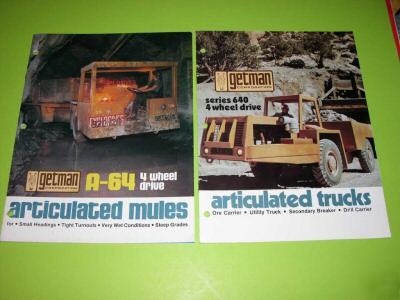 Getman articulated trucks & mules catalogs