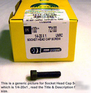 New 100 pcs. holo-krome 8-32 X3/4SOCKET head cap screw