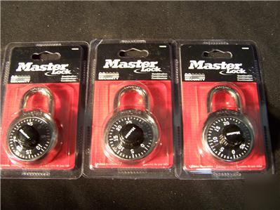 New lot of 3 master lock combination #1500D brand 
