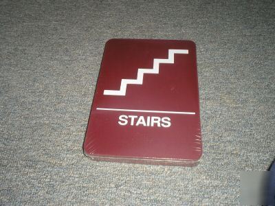 New visu-com ada stairs 6X9 braille/symbol/text sign