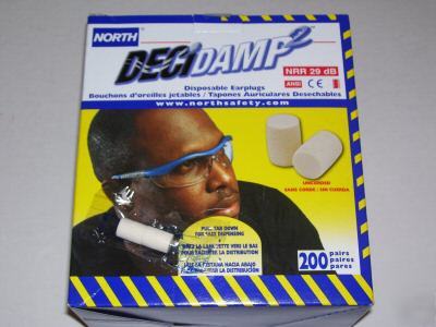 North decidamp 2 earplugs - 29DB -200 pr ear plugs