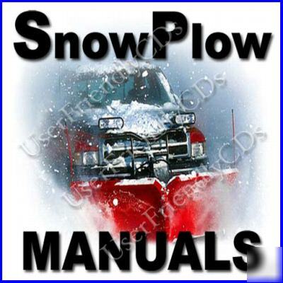 Over 800 snowplow snow plow & snow blade manuals 2 cds 