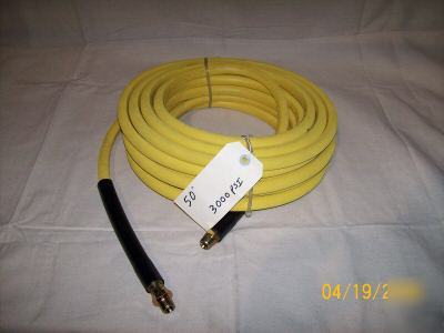 New 50' 3000PSI yellow nonmarking pressure washer hose