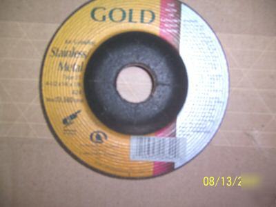 4-1/2 x 1/4 x 7/8, A24 carborundum gold grinding disc 