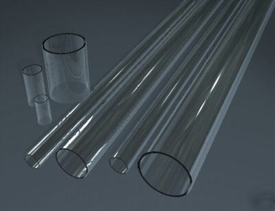 Clear acrylic plexiglas tube 3/4 od x 1/2 id x 11-7/8