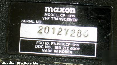 Lot 3 maxon vhf transceiver hand radio
