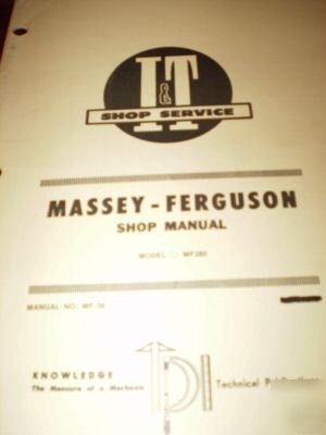 Massey-ferguson MF285 tractors i&t shop manual