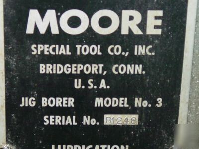 Moore special tool co inc jig borer