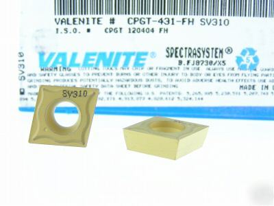 New 50 valenite cpgt 431 fh SV310 carbide inserts K418
